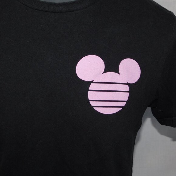 Disney x NEFF Mickey Mouse Ears head Black Pink Blue Graphic T Shirt Mens M - Picture 3 of 8
